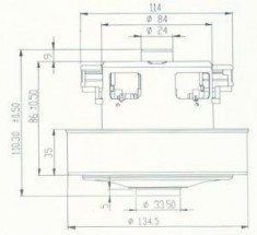 Пылесосный двигатель Samsung YDC42 1400W (Samsung VCM-K40HU, дайсон)