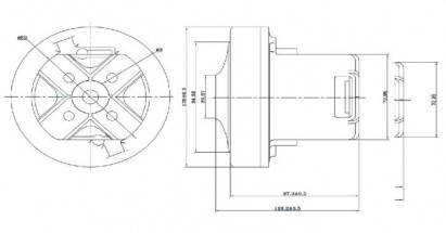 Пылесосный двигатель VC07W62 1600W (Philips)